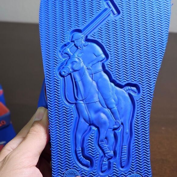Polo Ralph Lauren Thong Sandals Men\'s Size 11 Blue Red Beach Ship Vacation New main image 8